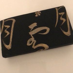 Hand painted silk evening bag